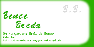 bence breda business card